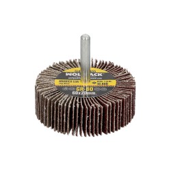 Abanico Lija Grano 80 Medida Ø 60 x 20 mm. Disco Abrasivo Laminas, Ruedas Mil Hojas, Ruedas Abrasiva