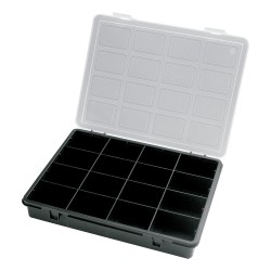 Organizador Plastico 16 Compartimentos 242x188x37 mm. Caja Almacenaje, Malentin Organizador, Organizador Plastico