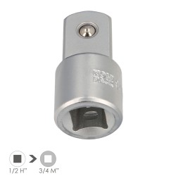 Adaptador Reductor  1/2" Hembra A 3/4" Macho Acero Cromo Vanadio, Aristas Redondas, Reductor Carraca,