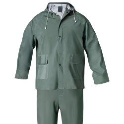 Traje de Agua Impermeable Verde Pvc         Talla 7-L