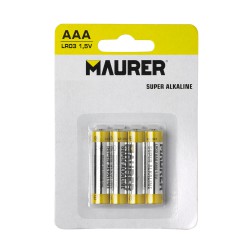 Pila Maurer Alcalina AAA / LR03  (Blister 4 Piezas)