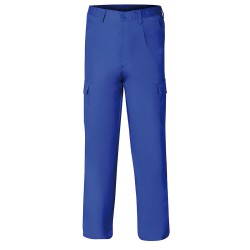 Pantalon De Trabajo Largo, Color Azul, Multibolsillos, Resistente, Talla 58